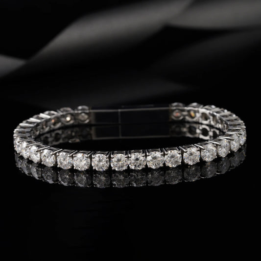 Round 0.50crt Tennis Bracelet / 316L Stainless steel ( Lab-grown / Moissanite diamonds)