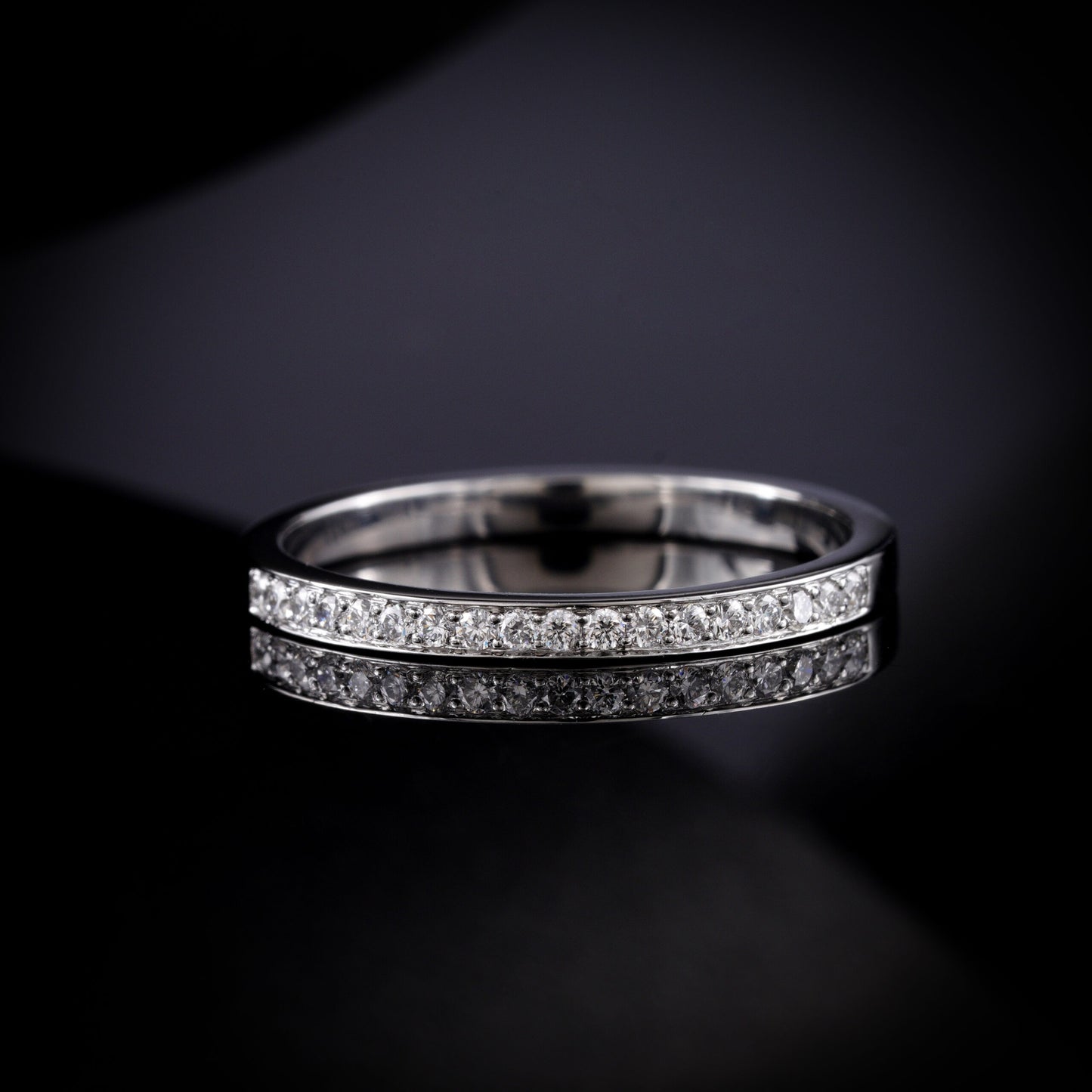 A Shining Surgical Stainless steel(316L), with Lab grown / Moissanite diamond Classic Band
