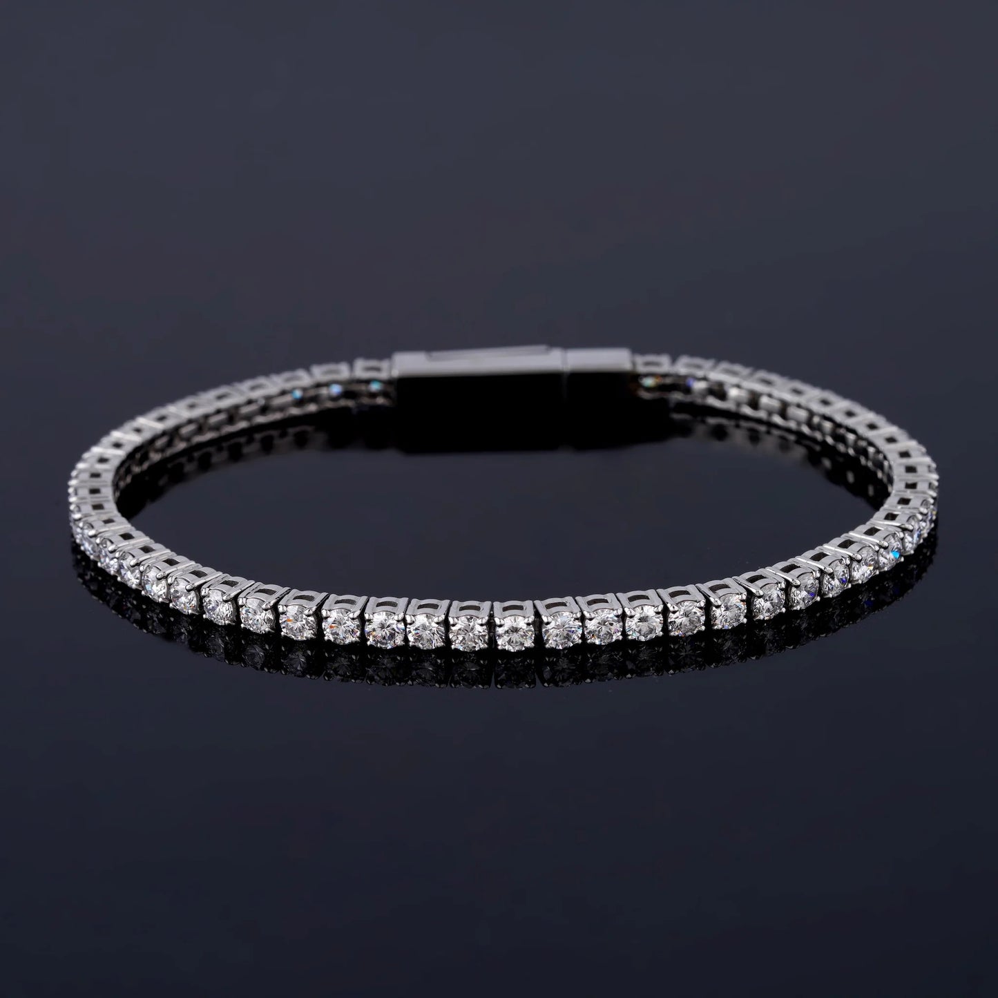 Round 0.10crt Stainless steel(316L), Tennis Bracelet with (Lab grown diamond / Moissanite Diamonds)