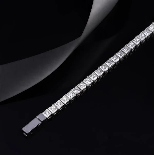 Round 0.50crt Tennis Bracelet / 316L Stainless steel ( Lab-grown / Moissanite diamonds)