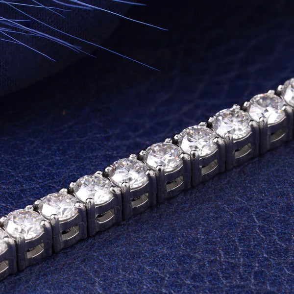Round 0.50crt Tennis Bracelet / 316L Stainless steel ( Lab-grown / Moissanite diamonds)